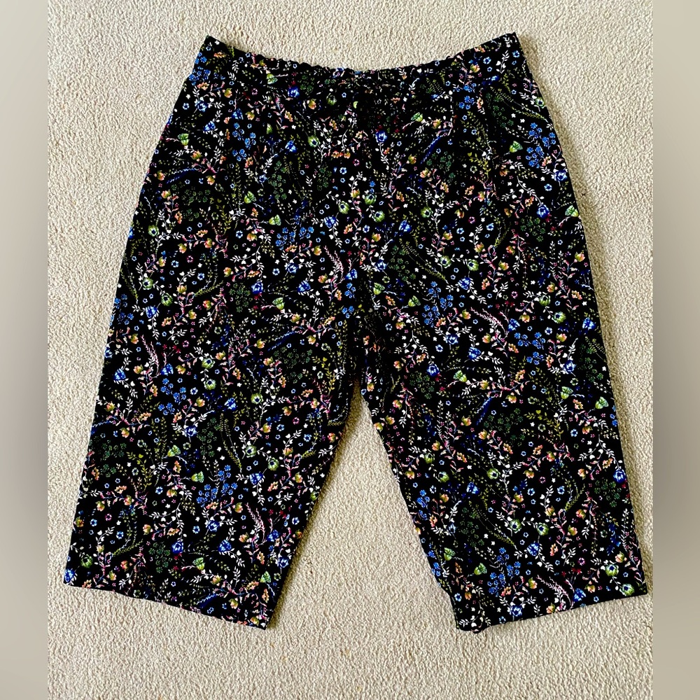 Daniel Rainn DR2 wide leg cropped pants, sz 3x, nwt, elasticized waist, tie belt